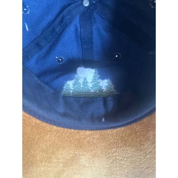 Breckenridge Embroidered Blue Cotton Cap  Suede Brim Adjustable Fit - Picture 6 of 6